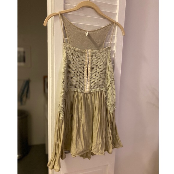 Free People Light Green Crochet Mini Dress - Picture 2 of 5